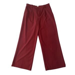 True Craft burgundy tailored pleated trouser